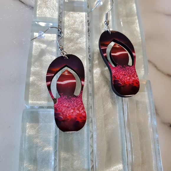 Pink Flip Flop Earrings - Picture 5 of 8